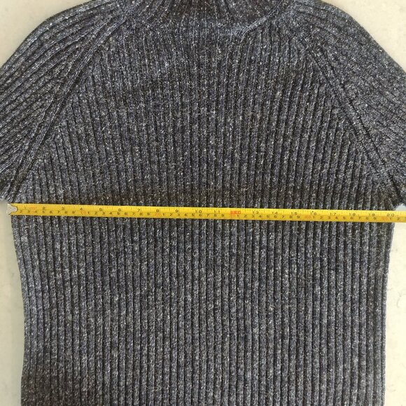 Vintage Pelican Cove mockneck cotton blend ribbed sweater top Large flecked - Picture 15 of 15